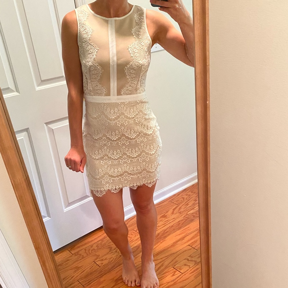 Magnolia South Cream & White Lace Boutique Dress